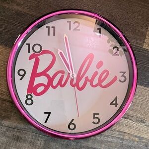 Barbie Pink Wall Clock with Bold Logo
